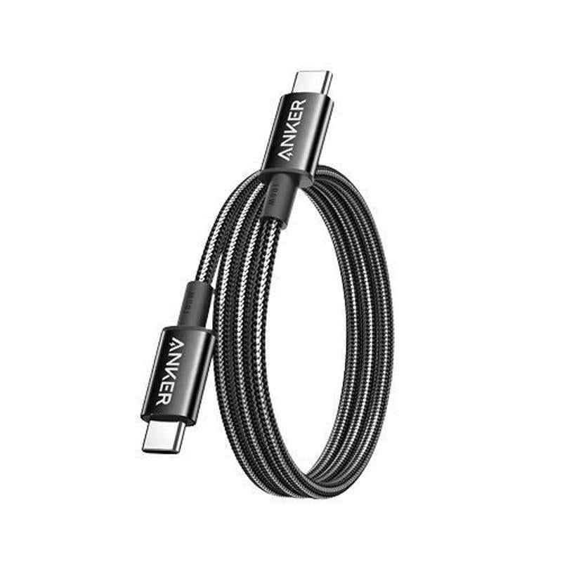 Uniqbuy For ANKER A8060 1.5m 240W PD Fast Charging Dual Type-C Charging Cable Braided Data Cable(Black)