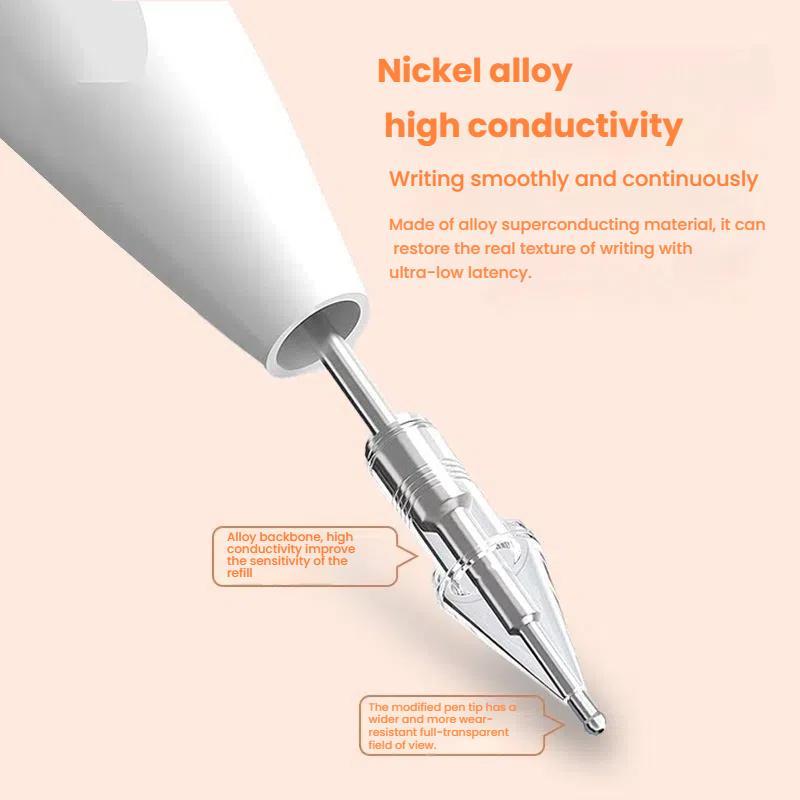 For Xiaomi Smart Pen 2nd Gen Replacement Tip Damped Needle-tip Pen Nib With 2 Circles Pen Tip Cap Transparent