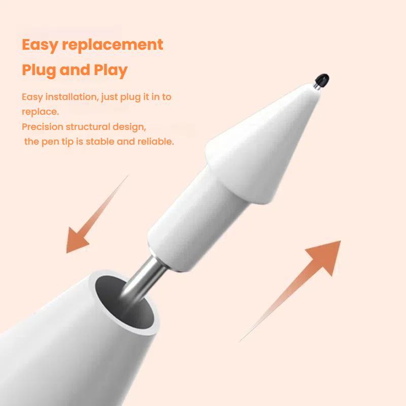 For Xiaomi Smart Pen 2nd Gen Replacement Tip Damped Needle-tip Pen Nib With 2 Circles Pen Tip Cap Transparent
