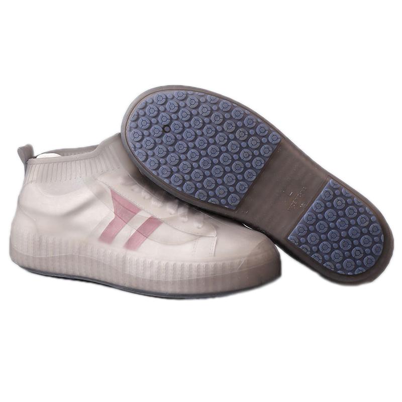Outdoor Waterproof Non-Slip Thick Wear-Resistant Rain Shoe Covers, Size: S 31-33(Brown)