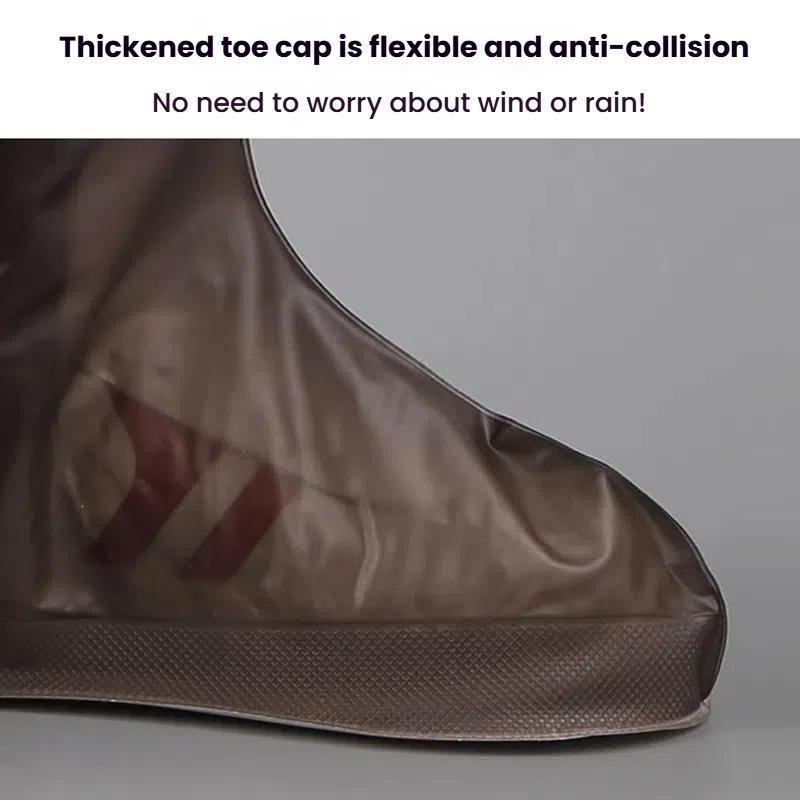 38cm Outdoor PVC Thickened Anti-Skid Rainproof High-Top Shoe Covers, Size: L 39-40(Coffee)