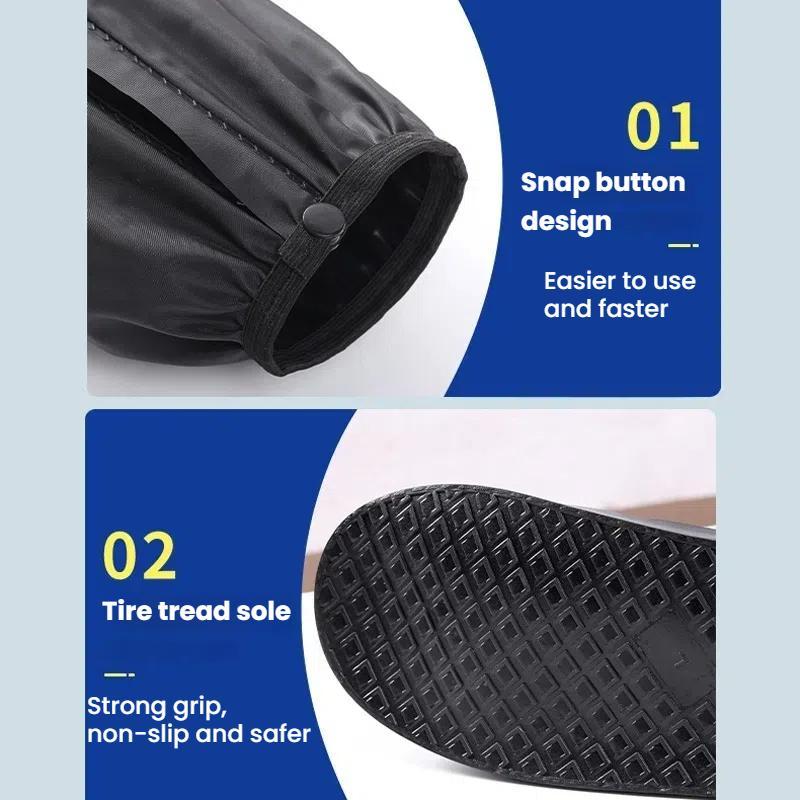 Cycling Outdoor Thick Wear-Resistant Mid-Tube Rain Boots, Size: S 36-37(Black)