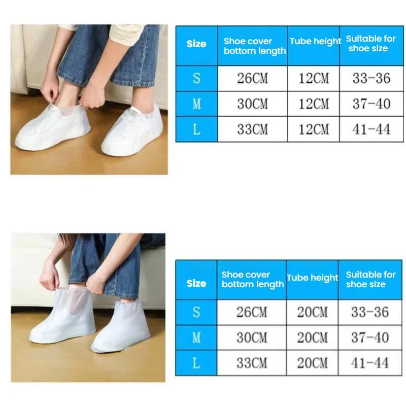 Outdoor Disposable Waterproof PVC Shoe Covers, Color: Mid-tube White(S 33-36)