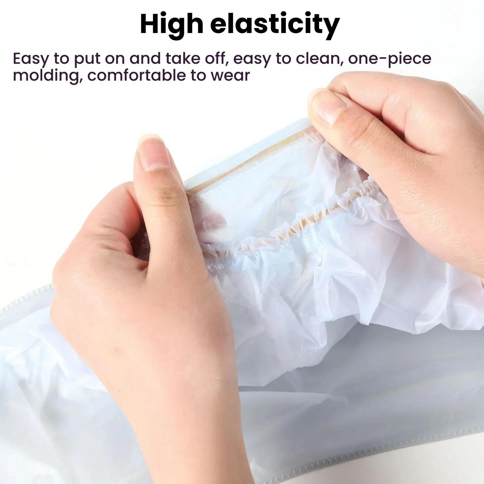 Outdoor Disposable Waterproof PVC Shoe Covers, Color: Mid-tube White(L 41-44)