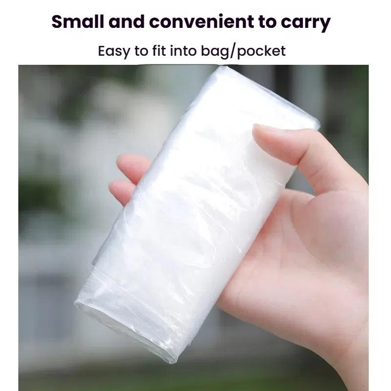 10pcs /Set Outdoor Disposable PE High-Tube Rainproof Shoe Covers(Transparent)