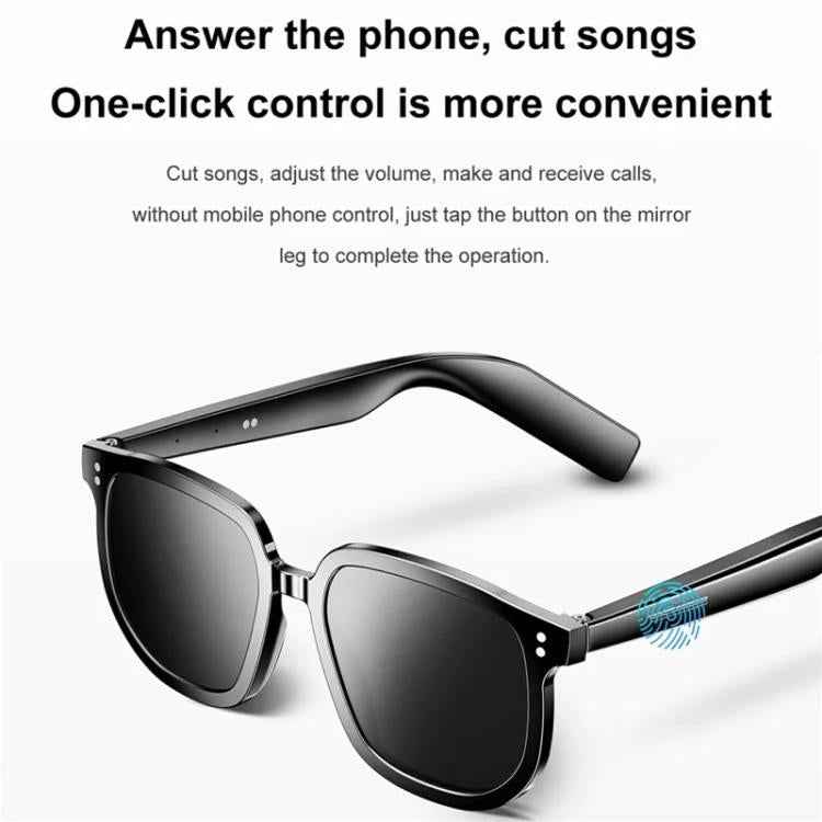 V1 Pro Smart Glasses Support Bluetooth Calling/Music Control/Camera Remote/Voice Assistant, 2×150mAh Battery For Work & Travel(Black)