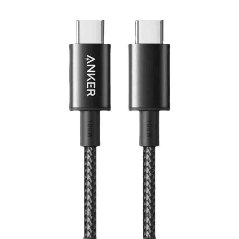 Uniqbuy For ANKER A8756 1m Braided PD100W Type-C Nylon Fast Charging Cable(Black)