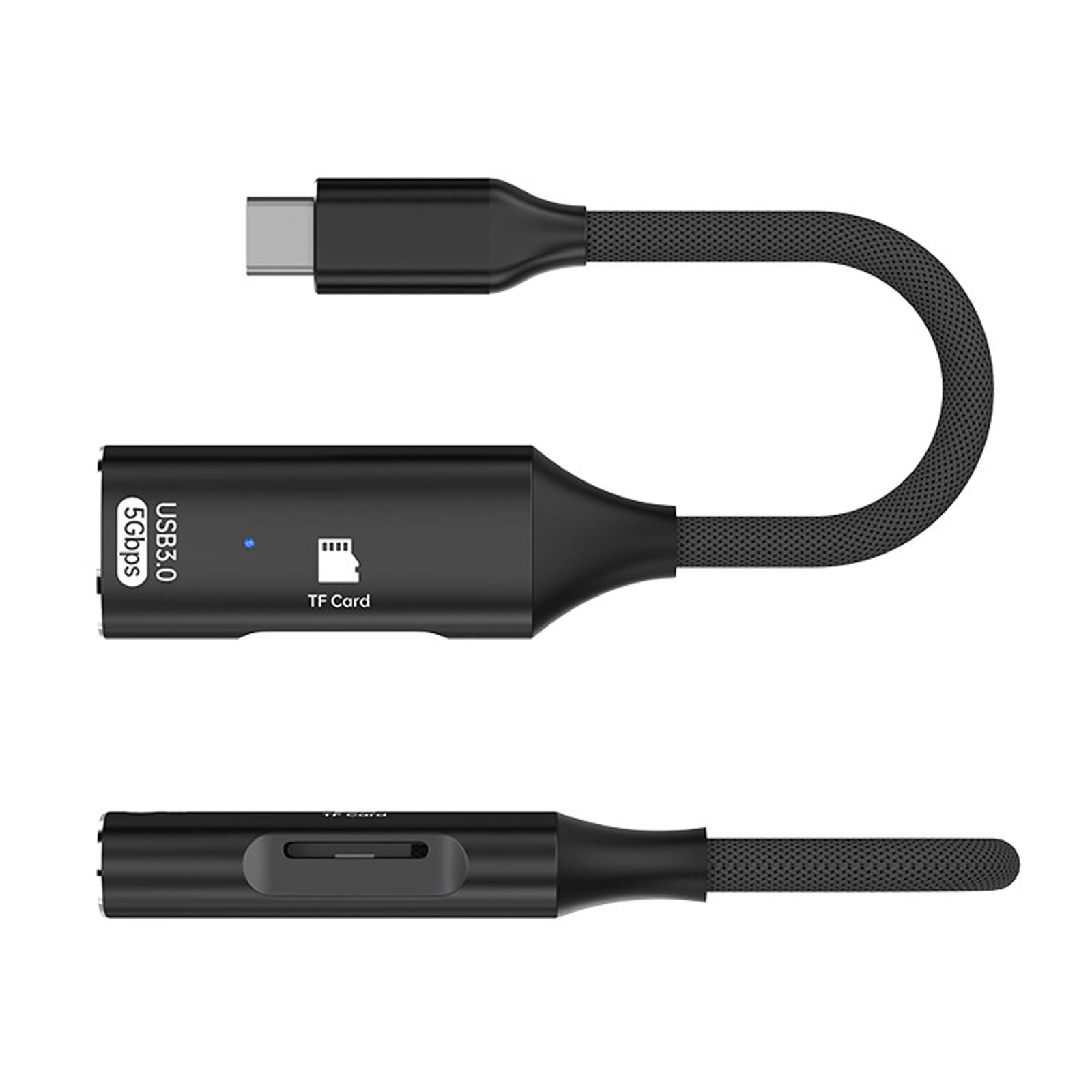 ADS-622 Type-C / OTG 2 In 1 Adapter TF Card & USB Flash Drive Reader(Black)