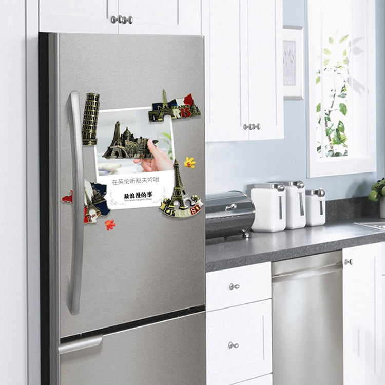 Architectural Landscape Metal Magnetic Refrigerator Stickers Home Decoration( Representative Buildings in France)