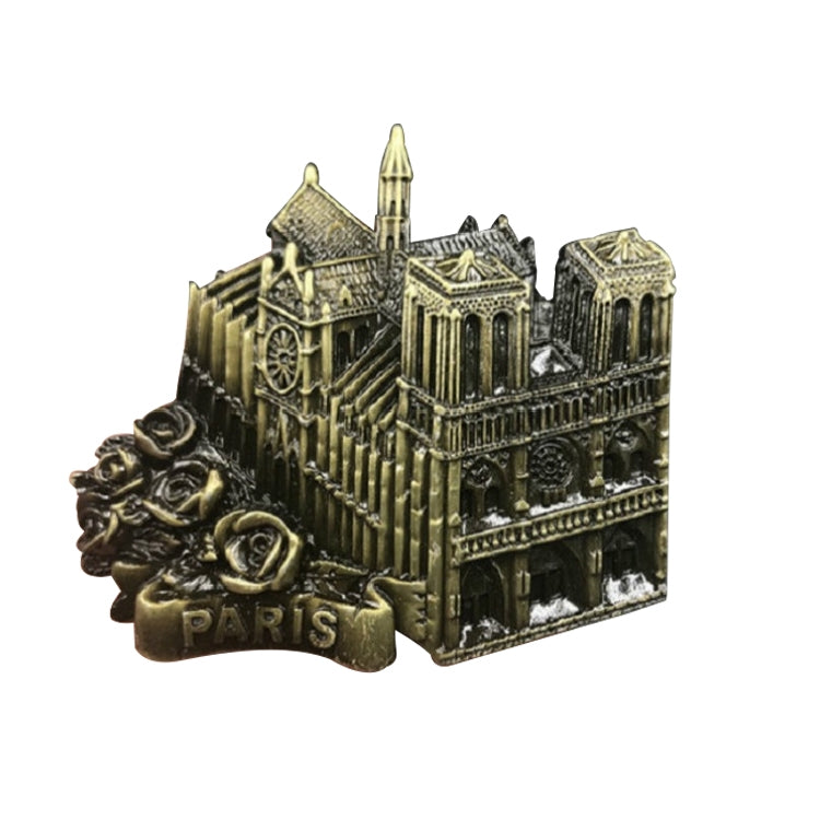 Architectural Landscape Metal Magnetic Refrigerator Stickers Home Decoration(Notre Dame De Paris)