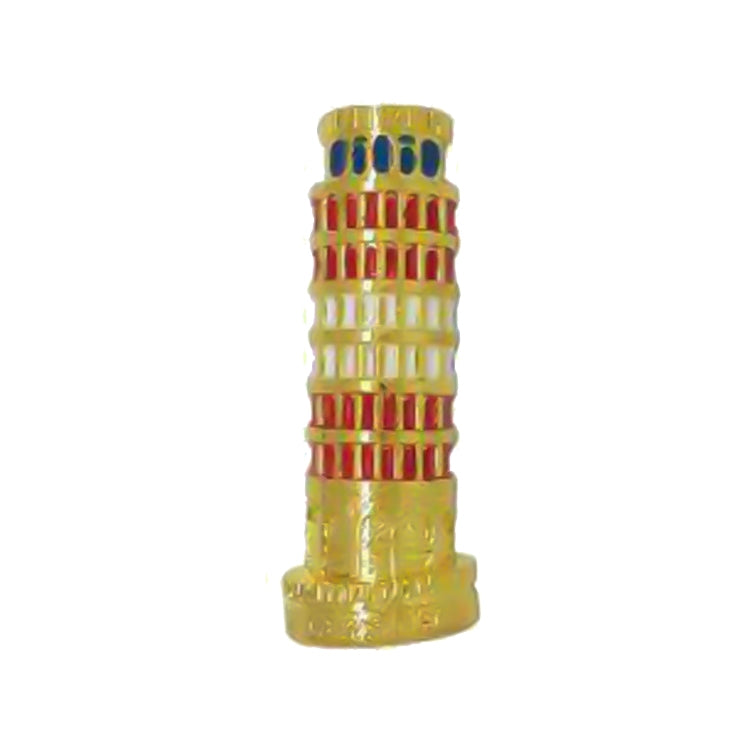 Architectural Landscape Metal Magnetic Refrigerator Stickers Home Decoration(Golden Pisa Leaning Tower)