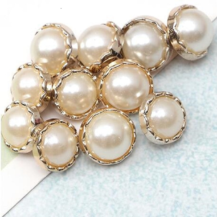 900 PCS Toothed Pearl Button Clothing Accessories, Specification:Diameter 10mm(White)