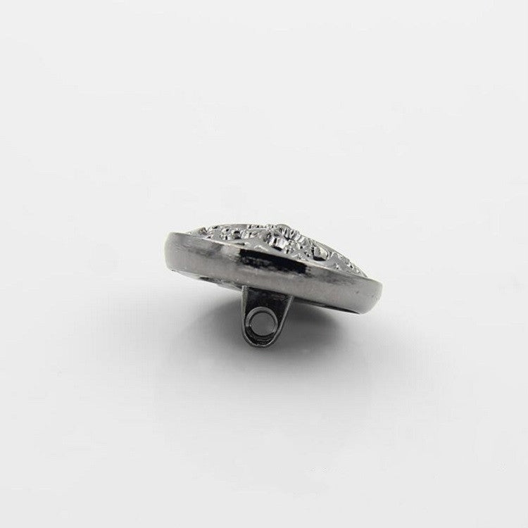 Silver 100 PCS Hollow Flower Shape Metal Button Clothing Accessories, Diameter:20mm