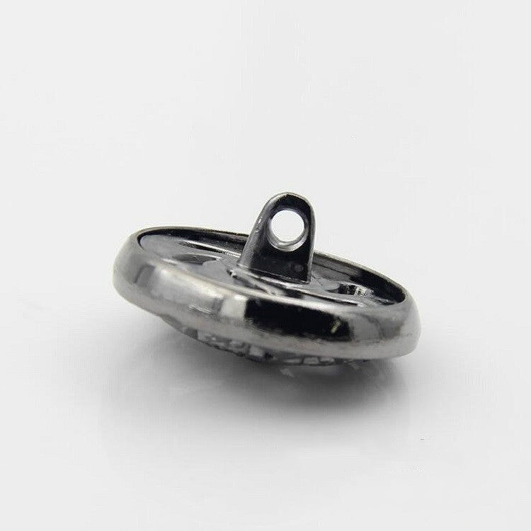 Silver 100 PCS Hollow Flower Shape Metal Button Clothing Accessories, Diameter:25mm