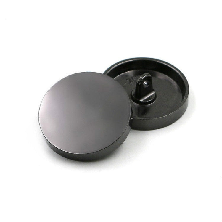 Gun Black 100 PCS Flat Metal Button Clothing Accessories, Diameter:20mm