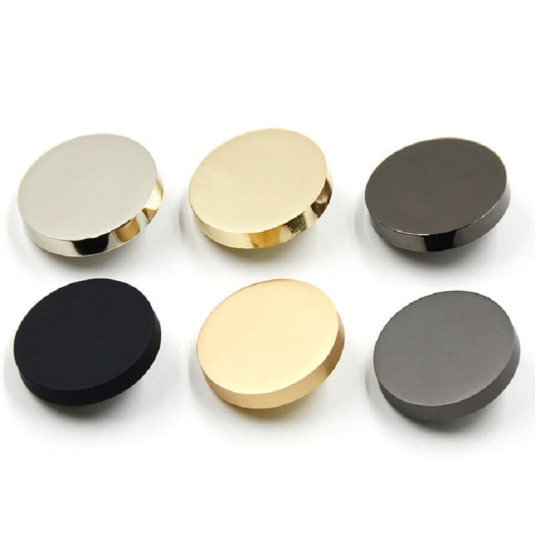 Gun Black 100 PCS Flat Metal Button Clothing Accessories, Diameter:23mm