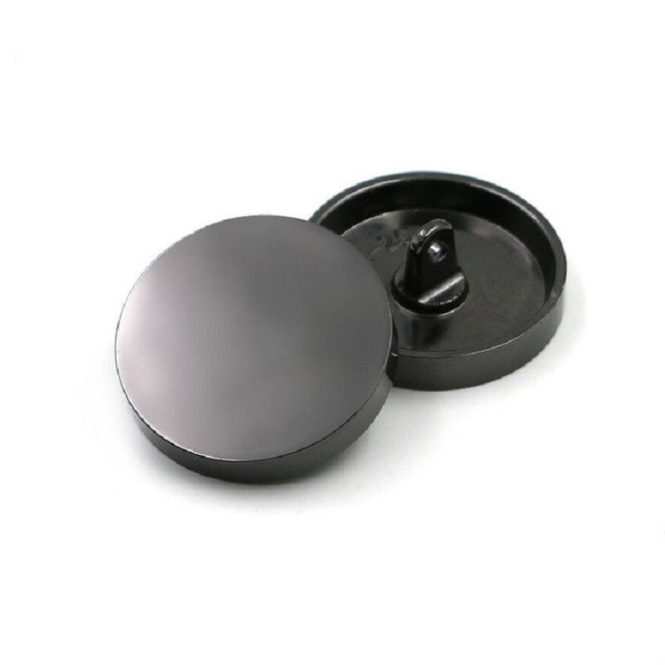 Gun Black 100 PCS Flat Metal Button Clothing Accessories, Diameter:25mm