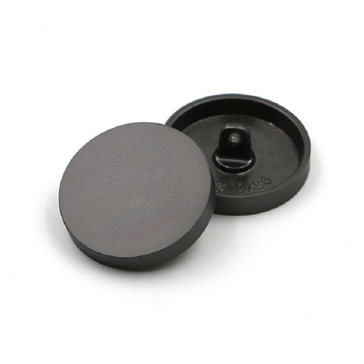 Sand Gun Black 100 PCS Flat Metal Button Clothing Accessories, Diameter:23mm