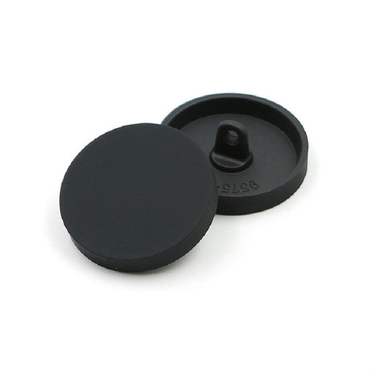 Black 100 PCS Flat Metal Button Clothing Accessories, Diameter:10mm