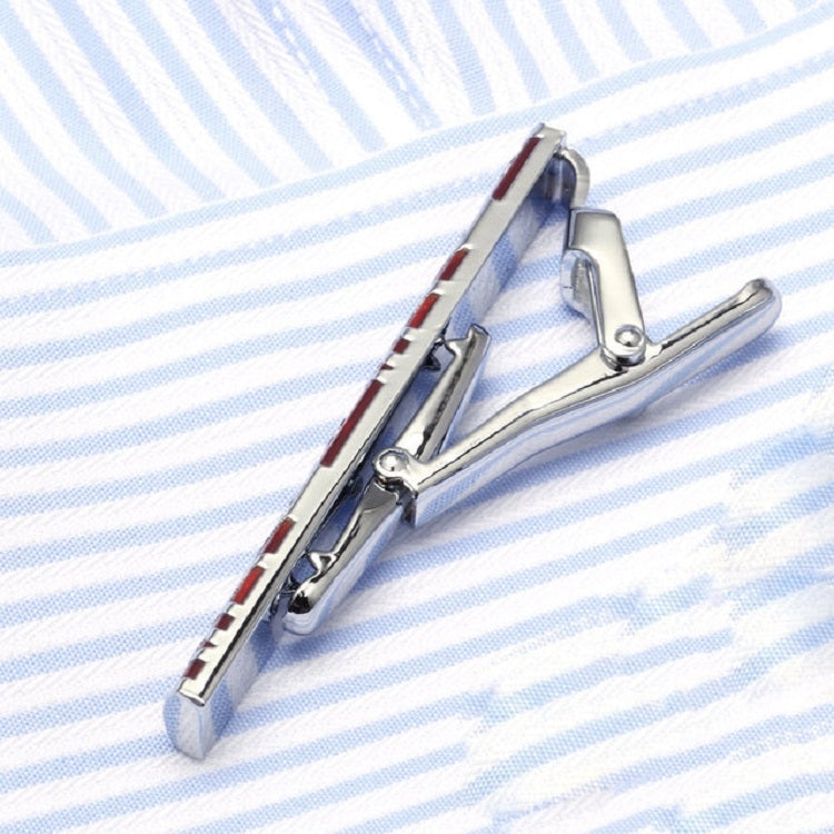 Enamel Tie Clip Clothing Accessories for Men(Silver)