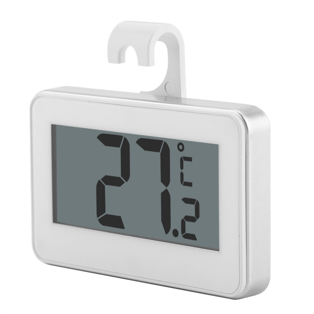 Large LCD Refrigerator Thermometer with Adjustable Stand  Magnet Digital Thermometer(White)