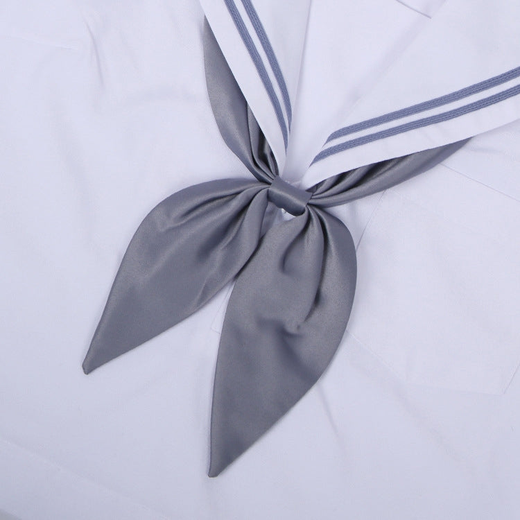 Gray Women Polyester Silk Goldfish Knot Professional Bow Tie