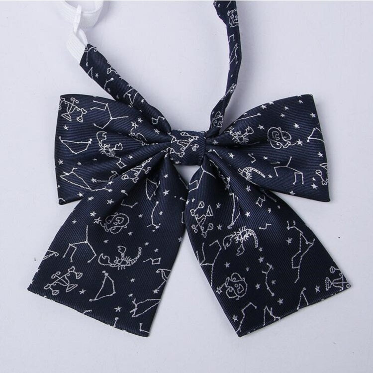 Constellation Pattern College Style Bow-knot Uniform Bow Tie(Navy)