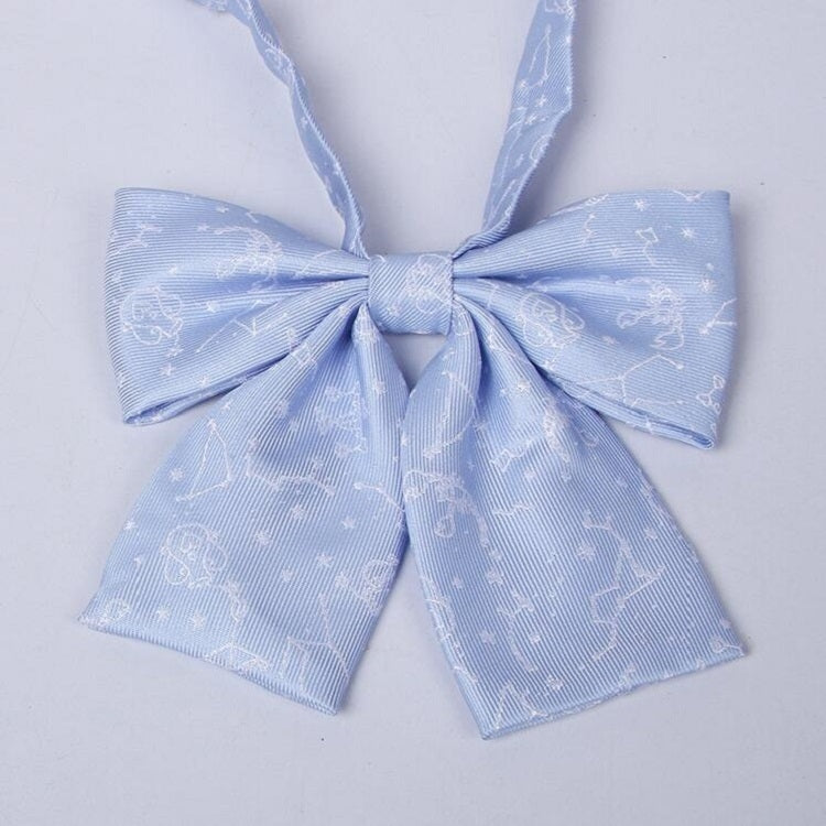 Constellation Pattern College Style Bow-knot Uniform Bow Tie(Aqua Blue)