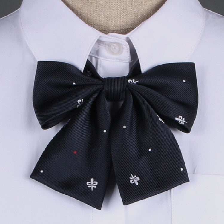 Jacquard Pattern Embroidered Uniform Bow Tie Clothes Accessories(Dark Cyanopathy)