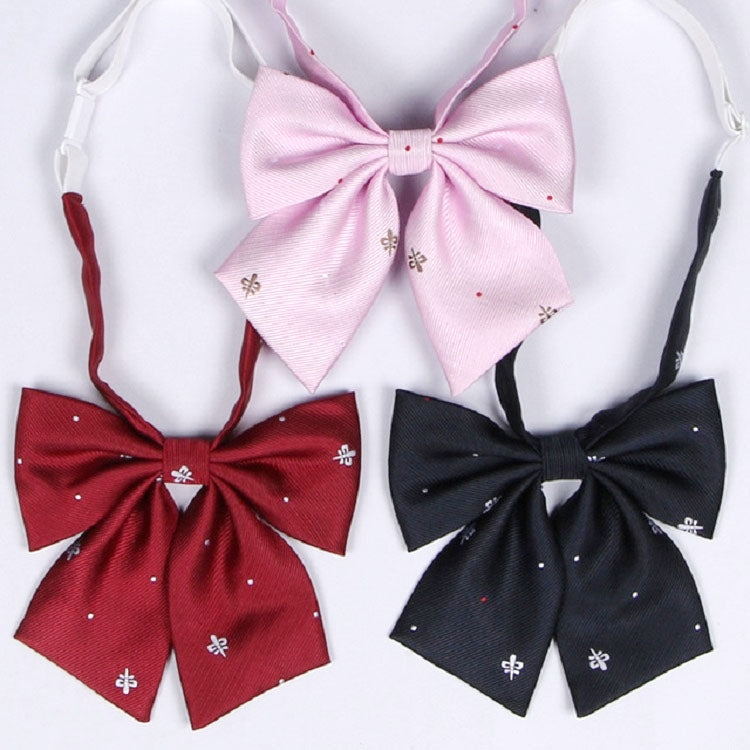 Jacquard Pattern Embroidered Uniform Bow Tie Clothes Accessories(Dark Cyanopathy)