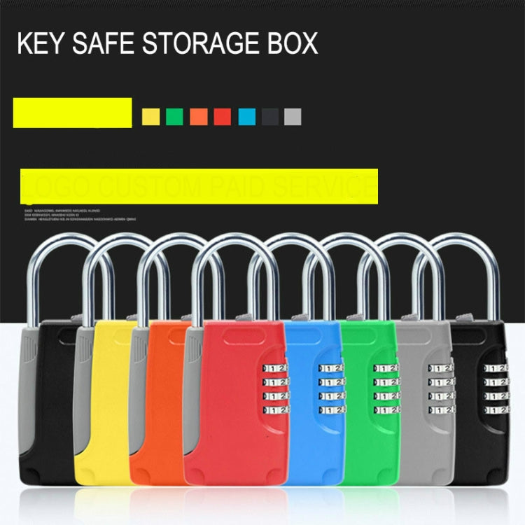 Key Safe Box Password Lock Keys Box Metal Lock Body Padlock Type Storage Mini Safes(Black)