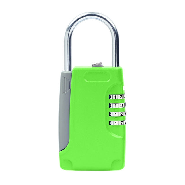 Key Safe Box Password Lock Keys Box Metal Lock Body Padlock Type Storage Mini Safes(Green)