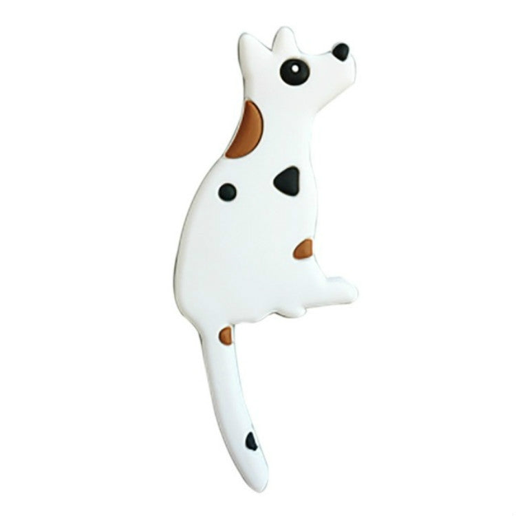 Cartoon Cute Dog Tail Refrigerator Magnet Sticker Refrigerator Decoration Small Objects(White Brown)