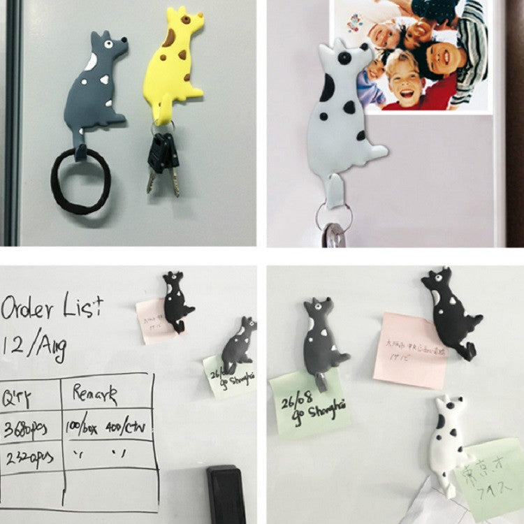 Cartoon Cute Dog Tail Refrigerator Magnet Sticker Refrigerator Decoration Small Objects(Yellow)