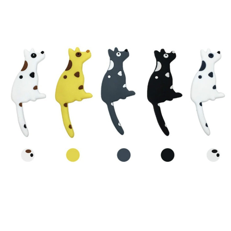 Cartoon Cute Dog Tail Refrigerator Magnet Sticker Refrigerator Decoration Small Objects(Yellow)
