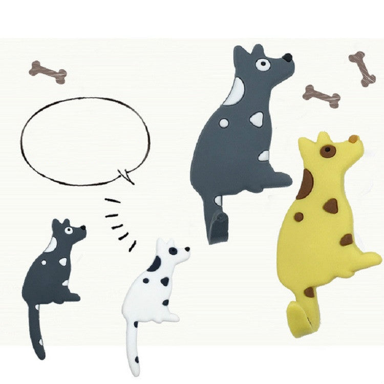 Cartoon Cute Dog Tail Refrigerator Magnet Sticker Refrigerator Decoration Small Objects(Grey)