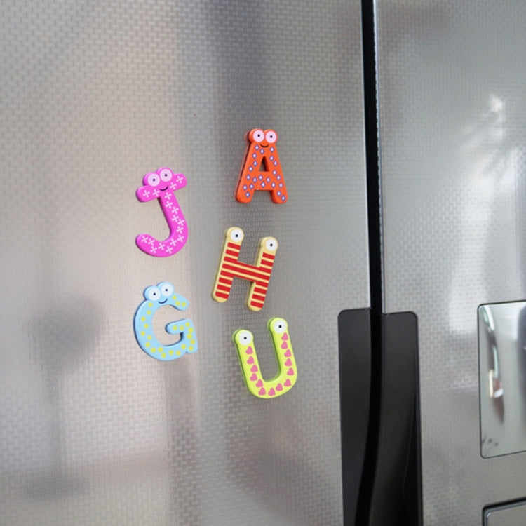 26 PCS Children Early Education Cartoon Wooden Large English Alphabet Animal Fridge Magnet