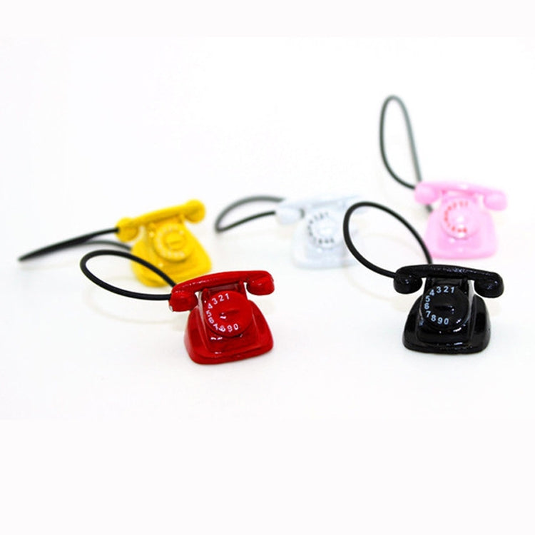 3 PCS Mini Home Wired Phone Doll House Miniature Ornaments Children Educational Toys, Random Color Delivery