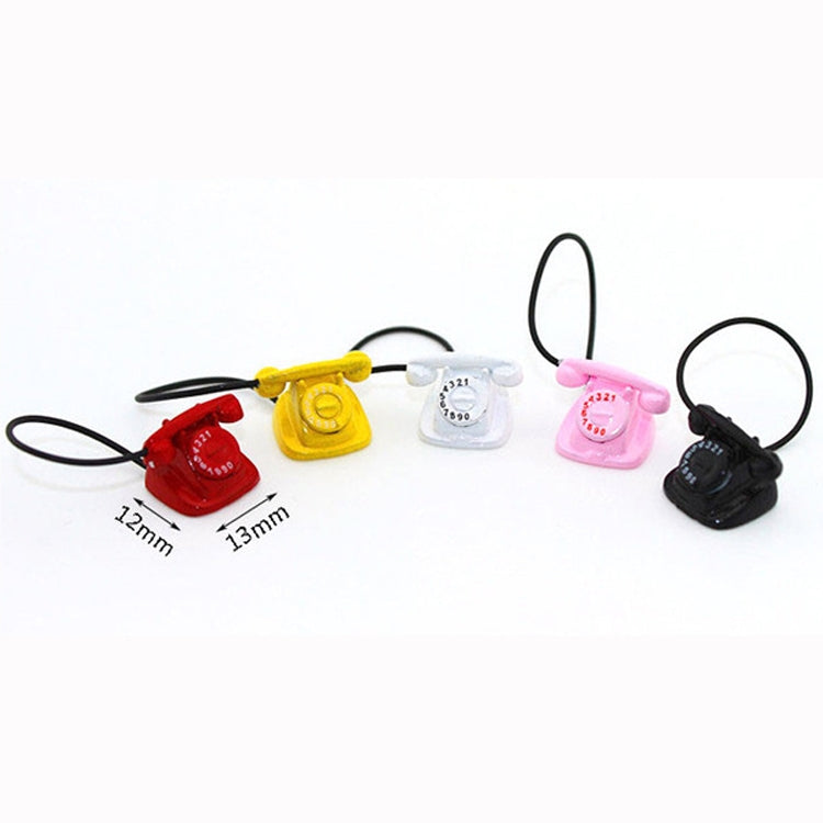 3 PCS Mini Home Wired Phone Doll House Miniature Ornaments Children Educational Toys, Random Color Delivery