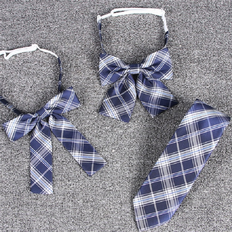 Jacquard Plaid College-style Uniform Bow Tie Necktie Clothing Accessories, Style:Collar Flower