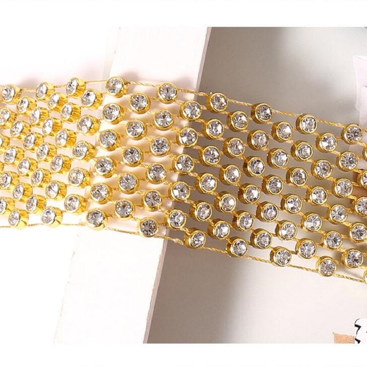 Mixed Diamond on Gold Women Sequined Rhinestone Bow Tie Dance Costume Accessories