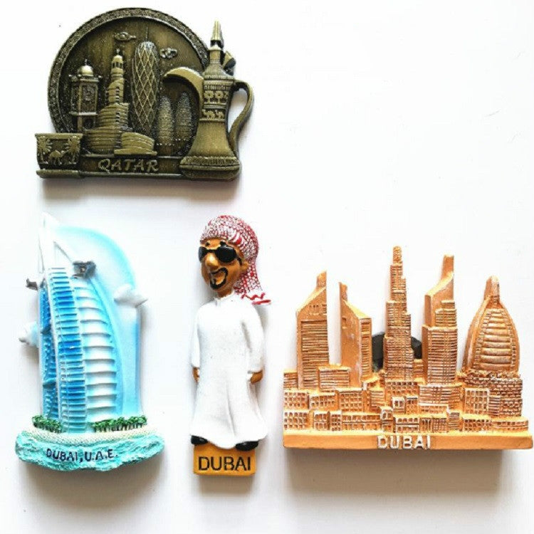 Three-dimensional Magnetic Refrigerator Stickers Tourist Attractions Souvenirs(Burj Al Arab)