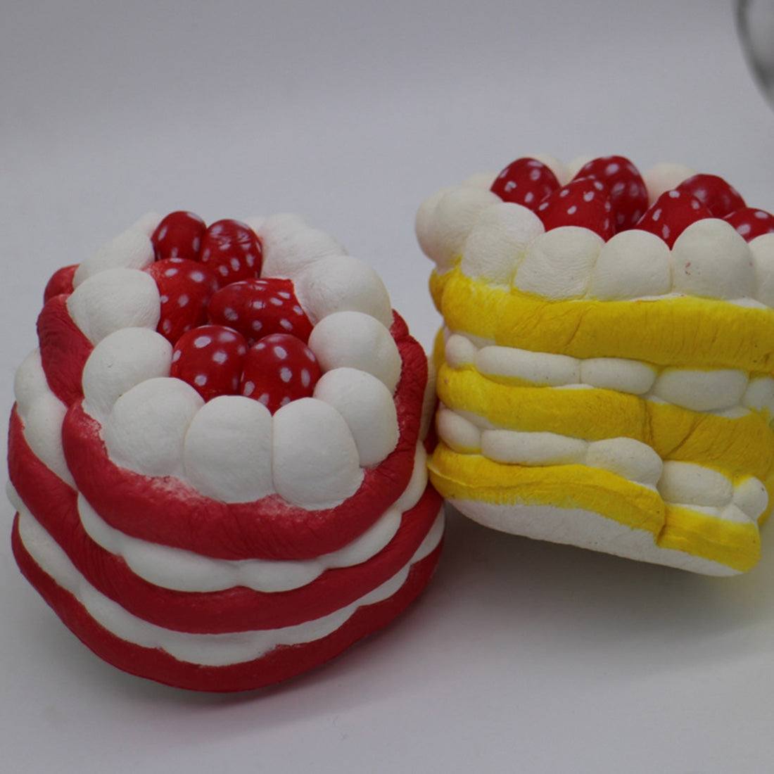 3 PCS Simulation Cake Shape Slow Rebound PU Decompression Toy Squishy Slow Rising Stress Reliever Toy, Random Color Delivery