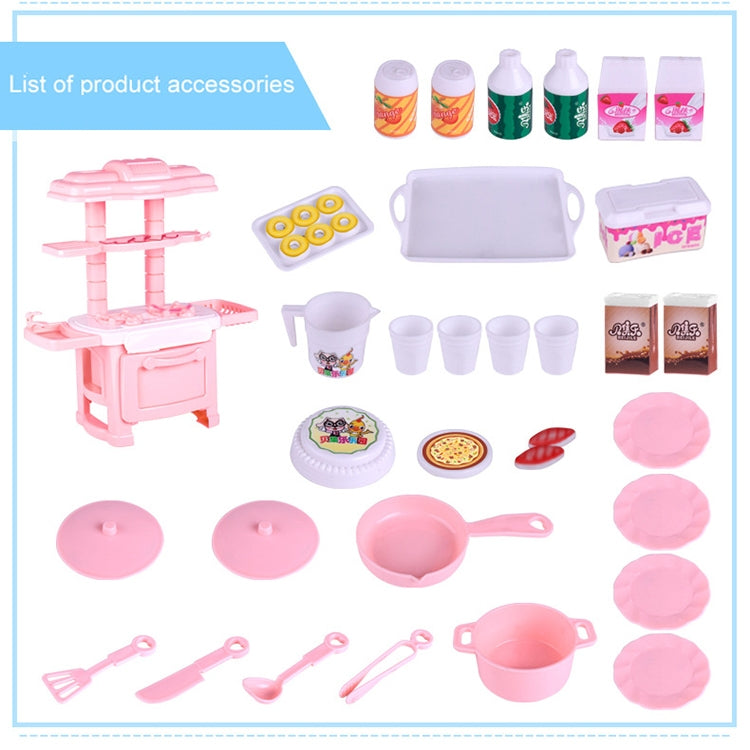 Family Role Playing Toy Simulation Kitchen Supplies Tableware Table, Set, Random Color Delivery