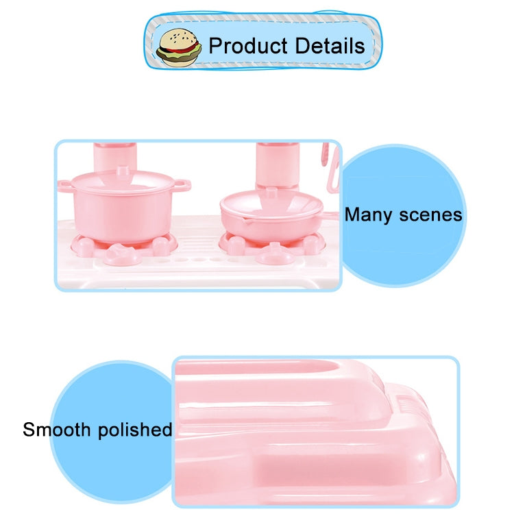 Family Role Playing Toy Simulation Kitchen Supplies Tableware Table, Set, Random Color Delivery