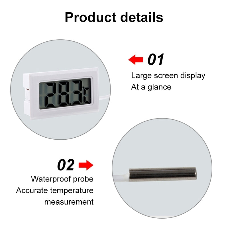 Mini LCD Indoor Digital Thermometer (Celsius Display) (White)