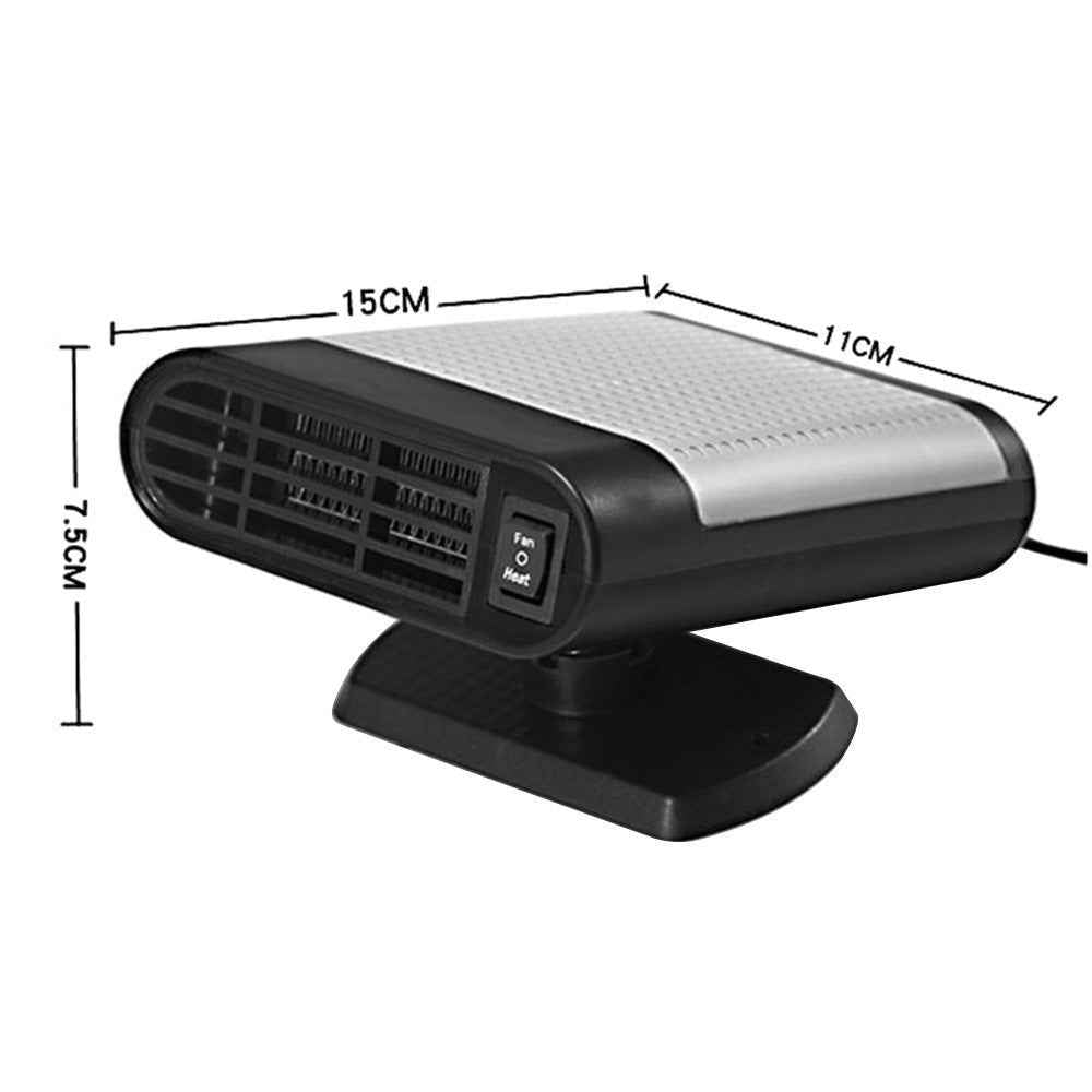 12V 150W 2-in-1 Auto Car Heater Cooling Fan Defroster Defrost Windscreen Window Demister - Black Ash/(Ordinary)