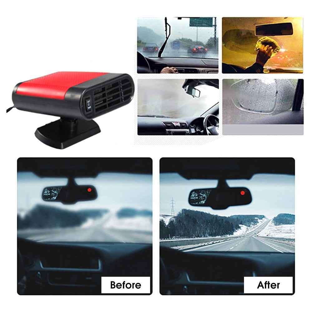 12V 150W 2-in-1 Auto Car Heater Cooling Fan Defroster Defrost Windscreen Window Demister - Black Ash/(Ordinary)