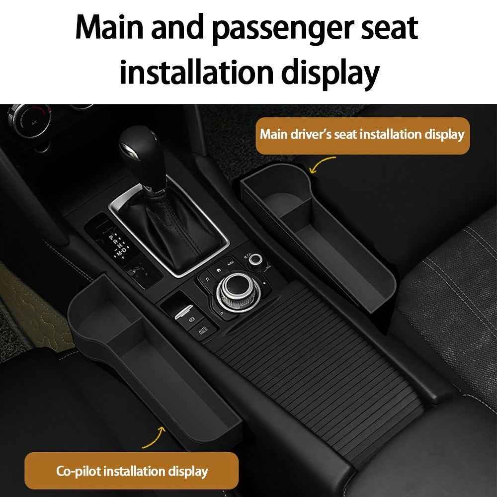 2Pcs/Set Car Seat Organizer Carriage Bag PU Case Multifunctional Storage Box Left/Right Gap Storage Box