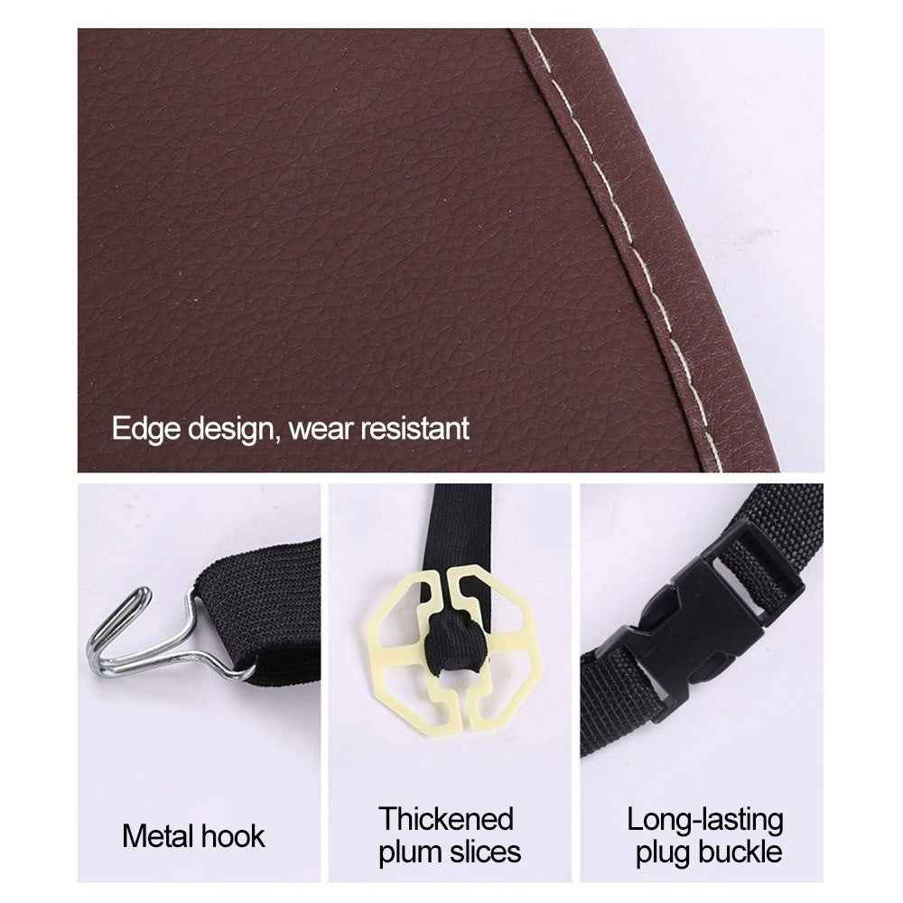 Multifunction Car Seat Back Bag Folding Table Organizer Pad Drink Storage Pocket - Coffee